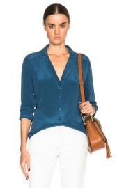 Equipment Adalyn Top in Majolica Blue   FWRD at Forward