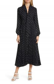 Equipment Amirin Print Tie Neck Long Sleeve Dress   Nordstrom at Nordstrom