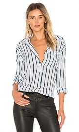 Equipment Daddy Stripe Button Up in Pearl Blue  amp  True Black from Revolve com at Revolve