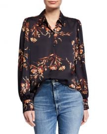 Equipment Danton Floral Button-Down Shirt at Neiman Marcus