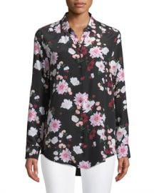 Equipment Essential Garden Party Print Silk Blouse at Neiman Marcus