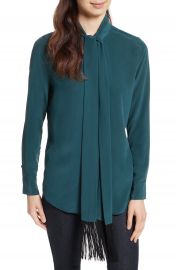 Equipment Essential Tie Neck Silk Blouse at Nordstrom