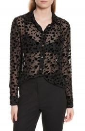 Equipment Essential Velvet Burnout Shirt at Nordstrom