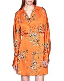 Equipment Harmon Floral Long-Sleeve Wrap Dress at Neiman Marcus