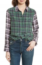 Equipment Holly Colorblock Plaid Silk Shirt at Nordstrom