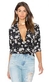 Equipment Leema Ditsy Floral Print Button Up in True Black Multi from Revolve com at Revolve