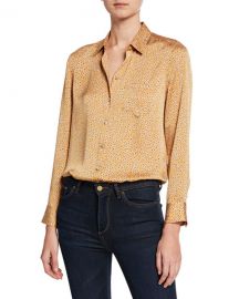 Equipment Leema Floral-Print Button-Down Shirt w  Pocket at Neiman Marcus