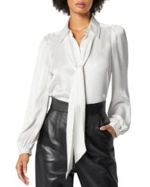 Equipment Linneta Silk Tie Neck Blouse at Bloomingdales