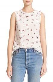 Equipment Lyle Dragonfly Print Silk Top at Nordstrom