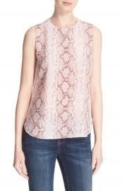 Equipment Lyle Sleeveless Silk Print Top at Nordstrom