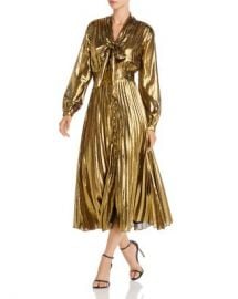 Equipment Macin Metallic Tie-Neck Midi Dress Women - Bloomingdale s at Bloomingdales