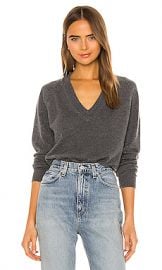 Equipment Madalene V Neck Sweater in Heather Grey from Revolve com at Revolve