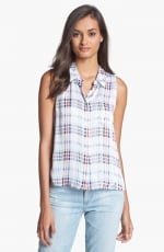 WornOnTV: April’s plaid sleeveless blouse on Chasing Life | Italia ...