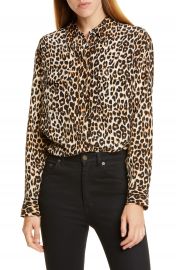 Equipment Signature Leopard Print Silk Blend Blouse   Nordstrom at Nordstrom