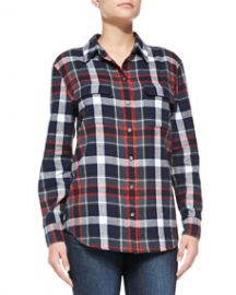 Equipment Signature Plaid Flannel Shirt at Neiman Marcus