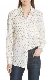 Equipment Signature Tennis Ball Silk Blouse at Nordstrom