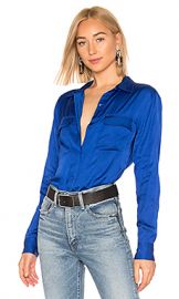 Equipment Signature Top in Hyper Blue from Revolve com at Revolve