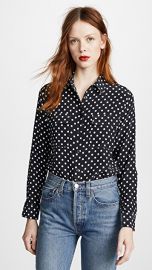 WornOnTV: Carissa’s black polka dot shirt on E! News Daily Pop ...