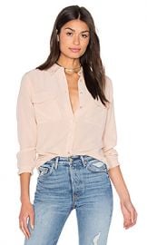 Equipment Slim Signature Blouse in Nude from Revolve com at Revolve