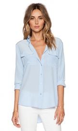 Equipment Slim Signature Blouse in Periwinkle Blue from Revolve com at Revolve