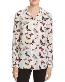 Equipment Slim Signature Butterfly Print Silk Shirt at Bloomingdales