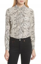 Equipment Slim Signature Python Print Silk Shirt at Nordstrom