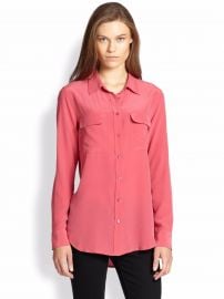 Equipment Slim Signature Silk Blouse at Saks Fifth Avenue