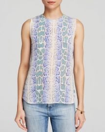 Equipment Top - Lyle Sleeveless Python Print Silk at Bloomingdales