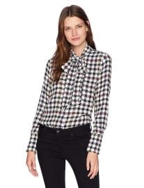 Equipment Women s Scholar Plaid Reverse Satin Luis Blouse at Amazon