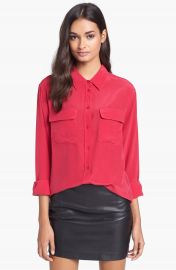 Equipment and39Signatureand39 Silk Shirt in red at Nordstrom