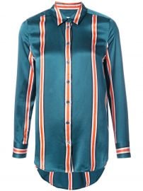 Equipment striped fitted blouse at Farfetch