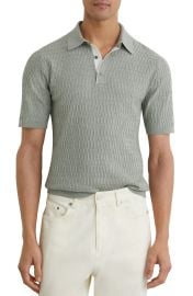 Era Basket Weave Knit Polo Sweater at Nordstrom