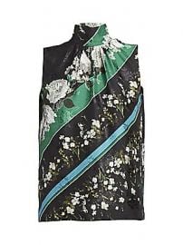 Erdem - Koren Tie-Neck Daffodil-Print Blouse at Saks Fifth Avenue