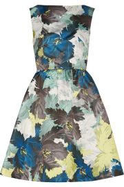 Erdem  Kenya printed duchesse-satin mini dress at Net A Porter