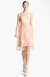 Erdem Damask Jacquard andamp Beaded Organza Dress at Nordstrom