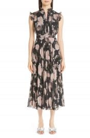 Erdem Floral Print Voile Midi Dress   Nordstrom at Nordstrom