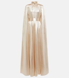 Erdem Macie lame cape gown at Mytheresa