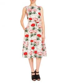 Erdem Maia Floral-Print Midi Dress at Neiman Marcus