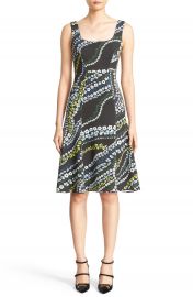 Erdem Tate Floral Print Neoprene A-Line Dress at Nordstrom