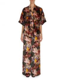 Erdem Zeta Floral-Print Velvet Kimono Jacket and Matching Items at Neiman Marcus