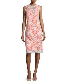 Erin Fetherston Sleeveless Lace-Overlay Cocktail Dress at Neiman Marcus