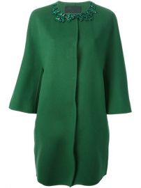 Ermanno Scervino Embellished Neck Coat - at Farfetch