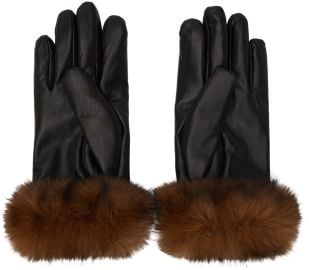 Ernest W Baker Leather Faux Fur Gloves at Ernest W. Baker