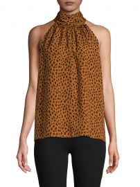 Erola Cheetah-Print Halter Top at Saks Off 5th