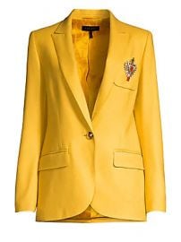 Escada - Beart Crest Wool One-Button Blazer at Saks Fifth Avenue