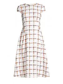 Escada - Dhima Cap Sleeve Rainbow Windowpane Check Dress at Saks Fifth Avenue