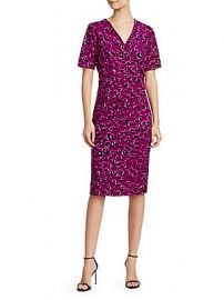 Escada - Leopard-Print Jersey Faux Wrap Dress at Saks Off 5th