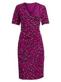 Escada - Leopard-Print Jersey Faux Wrap Dress at Saks Fifth Avenue