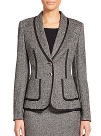 Escada - Piped Tweed Jacket at Saks Fifth Avenue