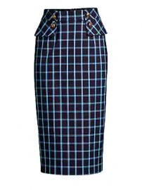 Escada - Redka Windowpane Pencil Skirt at Saks Fifth Avenue